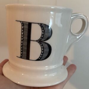 Anthropologie Letter B Initial Monogram Coffee Mug